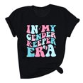 thumbnail image 3 of TYGHBN Women's Summer Letter Print Comfortable and Fashionable Fit Colored Top Short Sleeved T Shirt Womens Shirts Summer Layering Tees for Women Long Sleeve Long Fitted Shirts for Women T Shirts for, 3 of 3