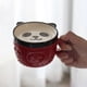 thumbnail image 3 of Japanese Cute Mug Ceramic Shiba Inu Panda Coffee Cup With Lid Home Couple Milk Breakfast Cup Water Cup (green), 3 of 5