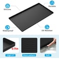thumbnail image 2 of 25'' x 22'' Waterproof Silicone Under Cabinet and Counter Protector, Shelf Liner for Kitchen and Bathroom, Storage and Organizers, Litter Mat, Pet Cat Puppy Essentials（Black）, 2 of 4