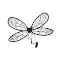 thumbnail image 1 of Disfraz de mariposa con alas de mariposa para espectáculos, cosplay, fiestas de Halloween. Negro, 1 of 9
