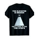 thumbnail image 2 of 220g Sober Sobriety AA NA The Elevator Is Broken T-Shirt Tee For Adult, Men, Women, Teen, Teenager, Adolescent, Youth, 2 of 7