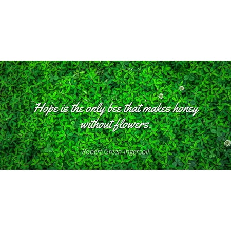 Robert Green Ingersoll - Famous Quotes Laminated POSTER PRINT 24x20 - Hope is the only bee that makes honey without