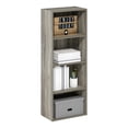 thumbnail image 4 of Furinno Luder 4-Tier Open Shelf Bookcase, French Oak, 4 of 6