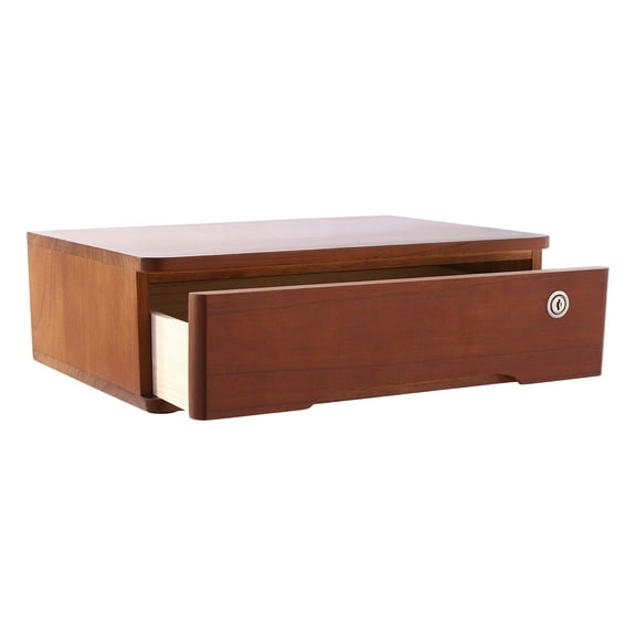 Wooden Desktop Storage Box with Spacious Drawer, Stylish Walnut Design, High Stability, Perfect for Organizing Office Supplies, Ideal Gift for Loved Ones