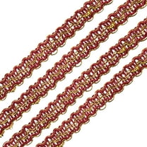 Uxcell Braid Gimp Trim 3/8" x 39 ft Polyester Upholstery Trim Decorative Woven Fabric Ribbon Trim for DIY Craft Sewing Accessories, Red