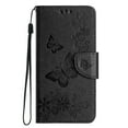 thumbnail image 4 of Feishell Wallet Case for Samsung Galaxy S24,Retro PU Leather Butterfly Embossed Pattern Full Protection Anti-Scratch Magnetic Clasp Flip Holder Card Slots & Cash Pocket Phone Cover,Black, 4 of 9