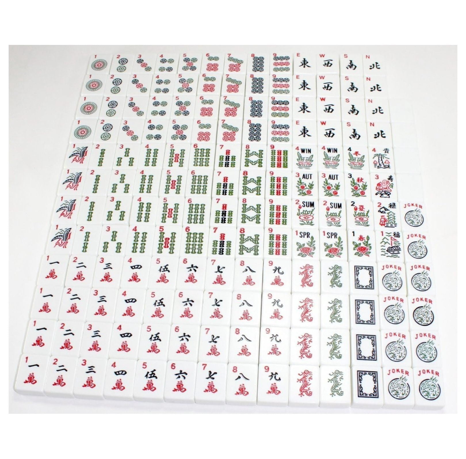 Western Style,American Mahjong Tiles Only - The Classic (A Type), Set of 166 Pcs