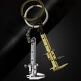 thumbnail image 2 of 10 Pcs  Ruler Keychain Pendant Caliper Key Chain Hanging Ornaments Metal Key Chain, 2 of 6
