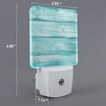 thumbnail image 2 of Honeii Teal Turquoise Wood Print LED Night Light with Light Sensor, Night Lights Plug Into Wall,Ideal for Bedrooms and Hallways-UK, 2 of 7
