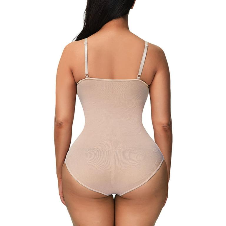 Shapewear Thong Bodysuit for Women Light Tummy Control Bodysuit Seamless Shaping  Thongs Body Shaper Camisole Leotards