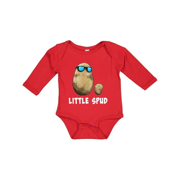 Inktastic Little Spud Potato Father and Child Boys or Girls Long Sleeve Baby Bodysuit