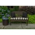 thumbnail image 3 of Casual Cushion Stripe Sunbrella® Fabric 1-Piece Indoor/Outdoor Wicker Bench Cushion, 43.5"W x 19.5"L, Maxim Classic, 3 of 6