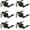 Black, variant on Oil Rubbed Bronze Interior Door Levers Keyless Passage Door Knobs with Reversible Handles Wave Style Hall Closet Door Locksets 2 Pack