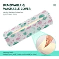 thumbnail image 4 of Cylindrical Pillow Decorative Neck Roll Pillow with Removable Washable Cover Roll Pillow for Knee Leg Neck Flamingo and Palm Leaves, 4 of 7
