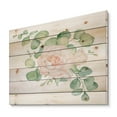 thumbnail image 2 of Designart 'Bouquet of Pink Roses Flowers and Eucalyptus Leaves' Traditional Print on Natural Pine Wood, 2 of 5