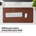 thumbnail image 2 of Staples TECH Anti-Slip Faux Leather Desk Pad 31.5" x 15.7" Brown (ST62544), 2 of 6