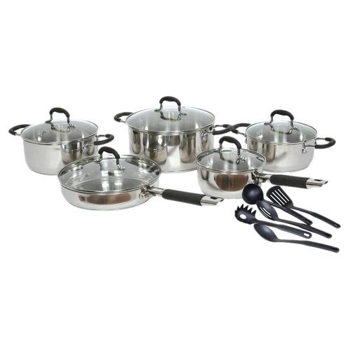Gourmet Chef Gourmet Chef Stainless Steel 15 Piece Cookware Set