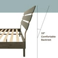 thumbnail image 5 of Caden 15'' Bed Frame with Adjustable Headboard - Mid Century, Retro Style with Acacia Wood - No Box Spring Needed - Wood Slat Support - Easy Assembly - Mocha, Queen (U.S. Standard), 5 of 6