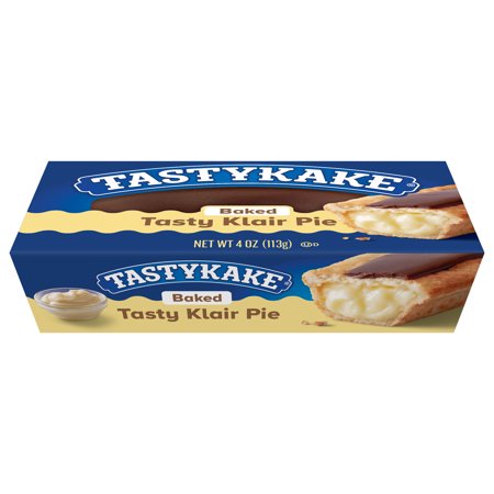 Tastykake Baked Tasty Klair, Chocolate Iced Pie, 4 ounces