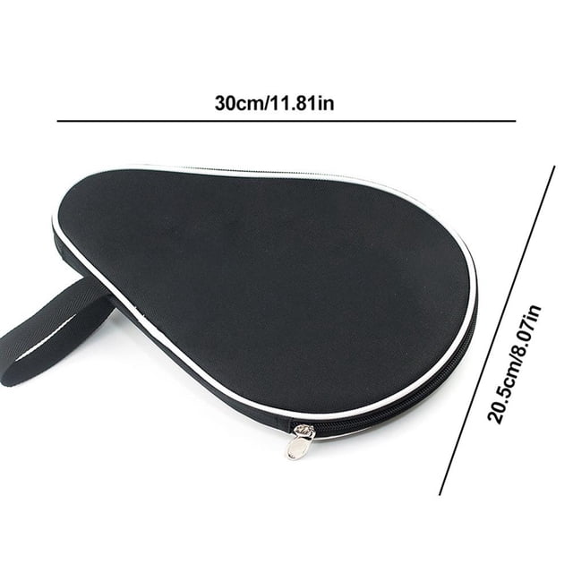 Bolsa de transporte de raqueta con bolsillo para guardar pelotas Funda para raqueta de tenis de mesa Forro interior impermeable Protector