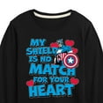 thumbnail image 3 of Marvel Captain America - My Shield Valentine - Toddler And Youth Long Sleeve Tee, 3 of 5