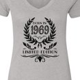 thumbnail image 4 of Inktastic Born in 1969 Limited Edition Women's V-Neck T-Shirt, 4 of 5