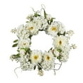 thumbnail image 1 of Nearly Natural 20" Peony Hydrangea Wreath, 1 of 2