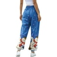 thumbnail image 5 of Qiylii Women's Christmas Cinch Bottom Drawstring Sweatpants Baggy High Waist Sporty Yoga Lounge Jogger Pants Holiday Trousers, 5 of 6
