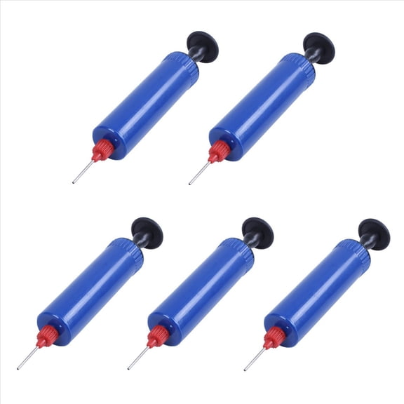 5X Football Soccer Inflatable Ball Hand Air Pump with Needle Blue,5 X Inflatable Ball Hand Air Pump,blue