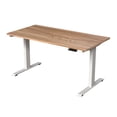 thumbnail image 1 of Escritorio Eléctrico de Altura Ajustable Base Blanca I Tablero 150x75 Madera Clara, 1 of 7