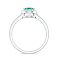 thumbnail image 2 of Rosec Jewels Lab Grown Emerald Teardrop Engagement Ring with Halo - Pear Shape Emerald Diamond Ring - AAAA Quality Certified, 925 Sterling Silver, US 7.00, 2 of 8