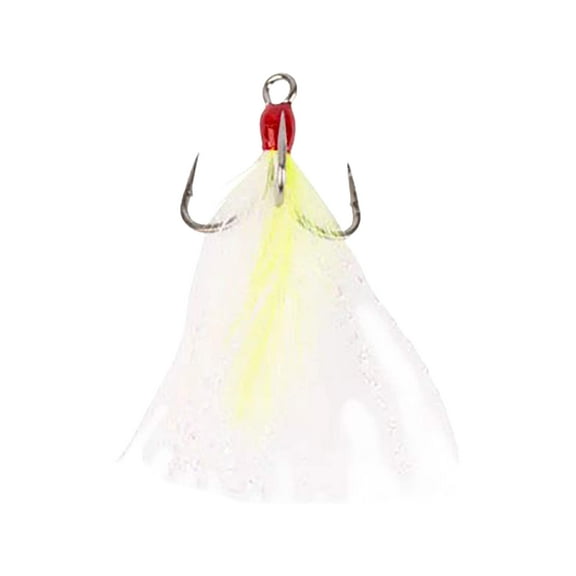 Mustad AlphaPoint In-Line Feathered Triple Grip Hook #2 Chartreuse 2PK