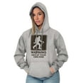 thumbnail image 3 of Warning Hike Your Own Risk Bigfoot Unisex Plus Fleece Graphic Hoodie Brisco Brands 2X, 3 of 5