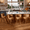 Brown, variant on HomeZeer 24" Bar Stools Set of 4, Counter Height Bar Stools with Curved Back Swivel Barstools Pub Chairs with Wood Legs, White
