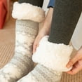 thumbnail image 4 of Deer Patterned Thermal Sleeping Socks with Non- Silicone Grip for Winter Foot Comfort and Warmth, 4 of 6