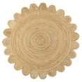 thumbnail image 2 of JONATHAN Y ANSA 6' Round Area Rug, Petal Boho Jute Scalloped Circle - Natural, RNF112A-6R, 2 of 6