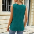 thumbnail image 3 of Ersazi Tshirts Shirts for Women V-Neck Comfortable Breathable Sleeveless Metal Ring Shirt Tops Army Green, 3 of 8