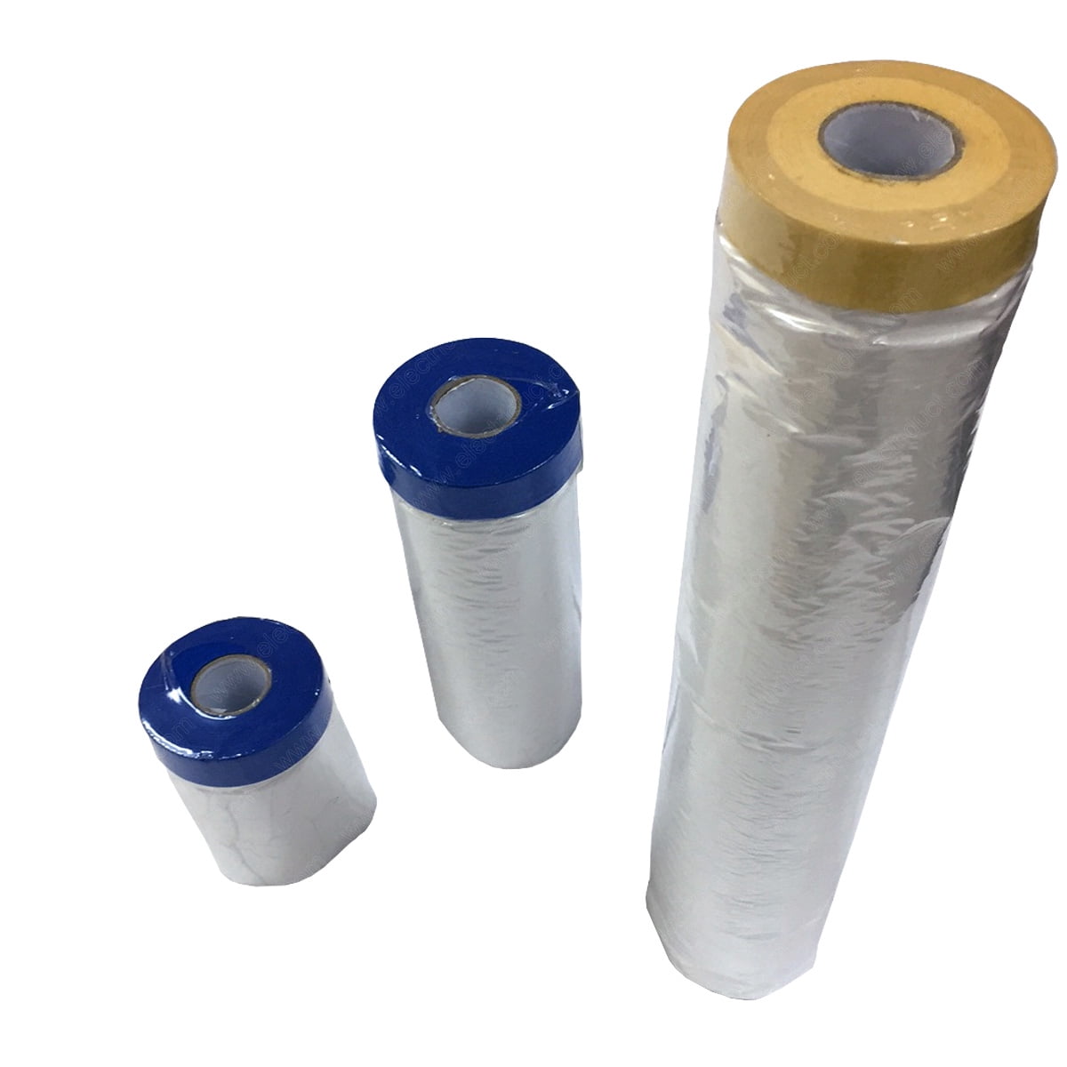 22" x 82 Feet Painters Pre-Taped Masking Film Plastic Drop Cloth - 5 Pack