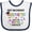 White and Navy, variant on Inktastic My Mommy Graduated and I'm Super Proud Boys or Girls Baby Bib