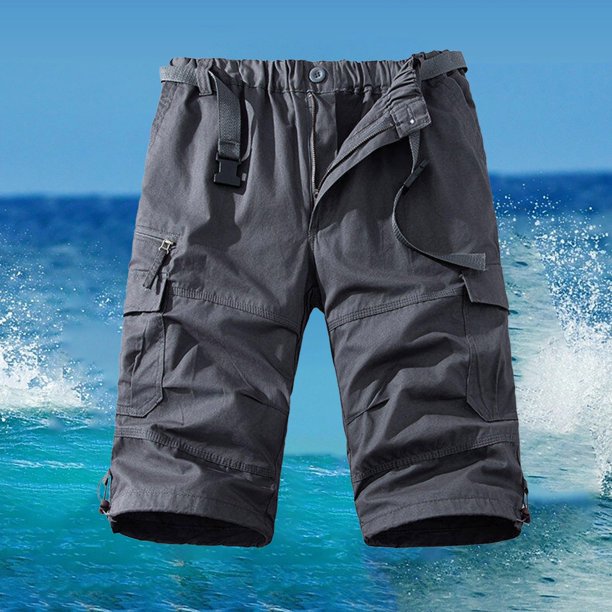 WILLBEST Pantalones Cortos de Pana para Hombre, de Pierna Ancha, Finos, de Verano, Estilo Retro Japonés, para Trabajo