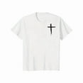 thumbnail image 1 of Camiseta gráfica "Hija del Rey Jesús": camiseta informal suave de manga corta con cuello redondo para mujer, con estampado a doble cara, 180 g de fibra pura, cómoda y elegante para usar en casa o en c, 1 of 6