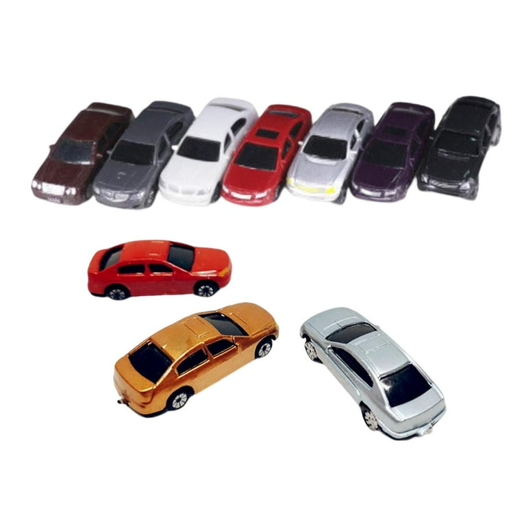 10 Pieces 1 100 Painted Mini Model Cars Railway Modeling Toys Architecture Model