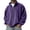 Purple, variant on Mock Neck Sweatshirt For Men Oversized Zip Up Long Sleeve Fleece Coat With Pockets Mens Fall Winter Warm Fuzzy Loose Fit Full Zip Stand Collar Jackets