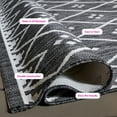 thumbnail image 6 of SAFAVIEH Courtyard Wasif Geometric Indoor/Outdoor Area Rug, Black/Ivory, 2'7" x 5', 6 of 14