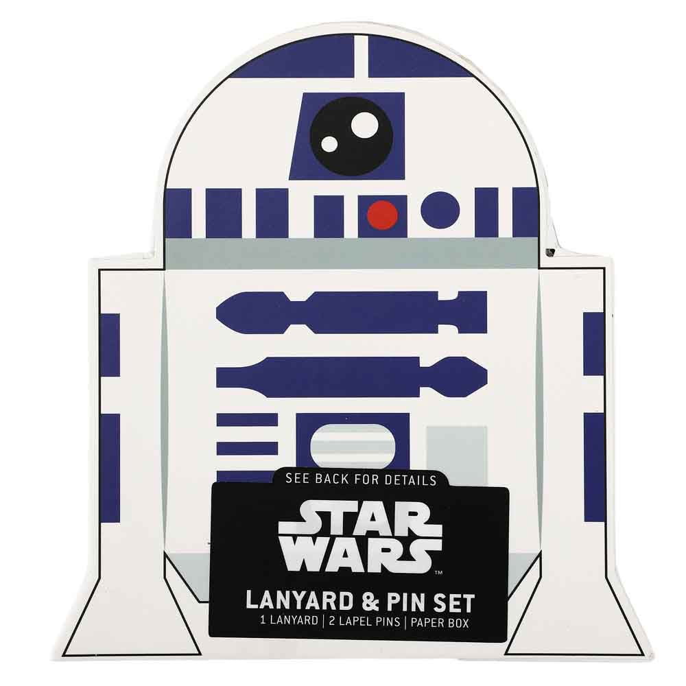 Star Wars Rebel Empire Characters R2D2 Lanyard 2 Lapel Pins Novelty Box Gift Set