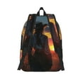 thumbnail image 2 of Lsque Sunset Western Cowgirl Pattern Canvas Daypack, Durable Backpack, High-quality Versatile Backpack,Vintage Compact Backpack-Small, 2 of 6