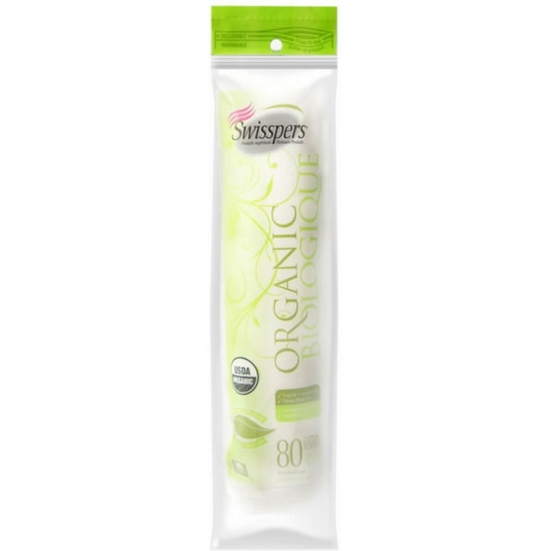 Swisspers Organic Cotton Rounds 80 ea (Pack of 3)