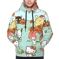 thumbnail image 5 of Lsque Sanrio Pattern Casual Men's Hoodie,Hooded Sweatshirt with Kangaroo Pocket,Pullover Hoodie-4X-Large, 5 of 8
