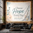 thumbnail image 6 of Watercolor Floral with Eucalyptus and Daisy, Calming Watercolor for Christian Decor Lovers, Inspirational Wall Art, Mother's Day Gift, Tapestry Wall Hanging for Bedroom and Living Room, 6 of 7