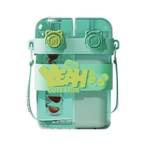 pvdgvd New High-capacity Double Cup, Children Water Cup with Straw, Student Drinking Cup, Leak-proof & Outdoor Portable, Ideal for Home & Outdoor Use